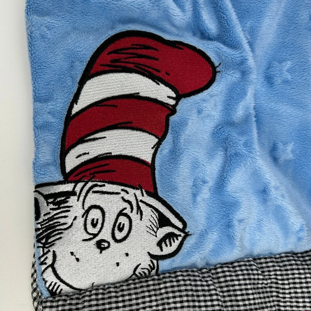 Dr Seuss Trend Lab Cat in the Hat Quilted Reversible Baby Crib Blanket Toddler